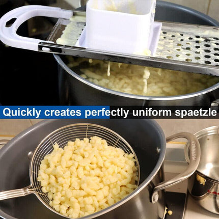 Blade Stainless Steel Spaetzle Maker Egg Tool Dumpling Pasta Hopper Noodle Press - Aimall