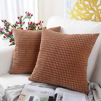 45x45 Plain Solid Colour Cushion Cover Decorative Pillow Case Home Multicoloured - Aimall