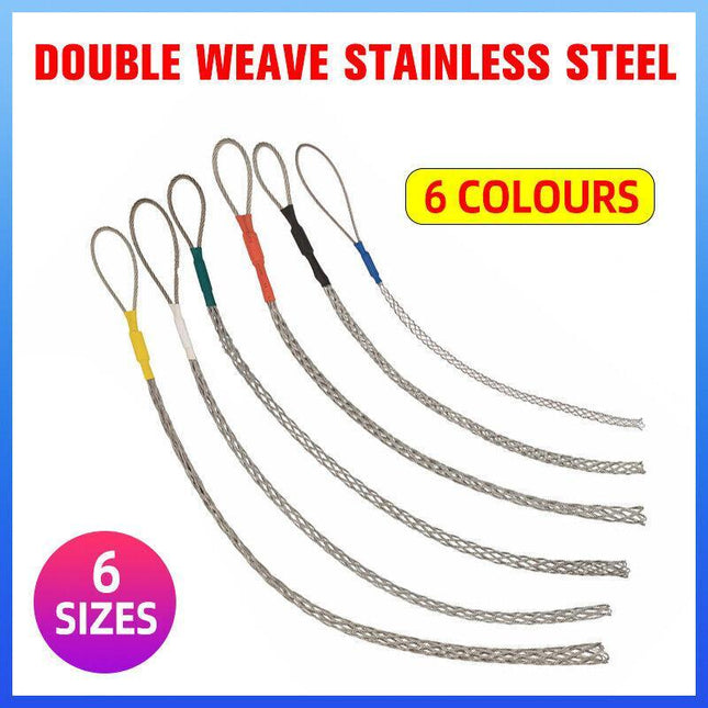 Double Weave High Quality Stainless Steel Cable Pulling Socks Telstra NBN Tools - Aimall