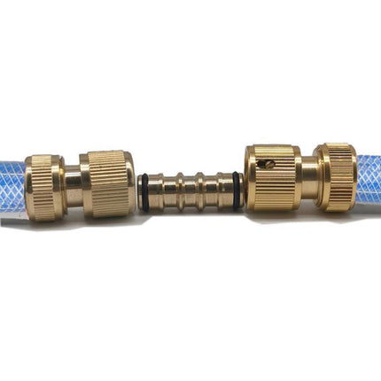 Garden Hose Connector Brass Copper Adapter Joiner 2 Way Fitting Male 48x15x9mm - Aimall