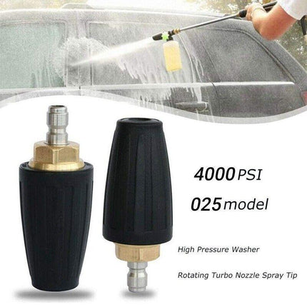 4000PSI Turbo Nozzle for Pressure Washer Rotating Nozzle and 5 Tips 1/4" Quick - Aimall