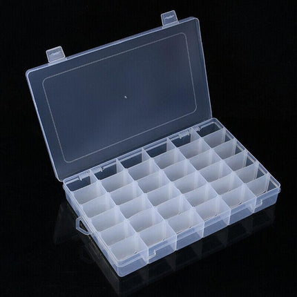 Plastic Compartment Storage Box Container Jewellery Bead Craft Organiser Case AU - Aimall