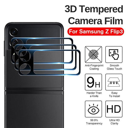 For Samsung Galaxy Z Flip 3 5G 3D Tempered Glass Camera Lens Screen Protector AU - Aimall
