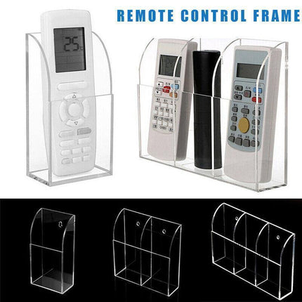 TV Remote Control Holder Wall Mount Clear Acrylic Organizer Stand Box Storage - Aimall