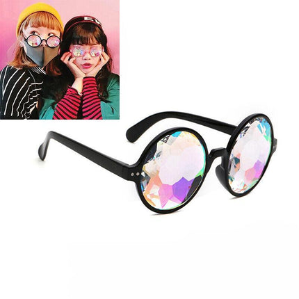 Kaleidoscope Glasses Rave Festival EDM Sunglasses Diffracted Lens Party Show AU - Aimall