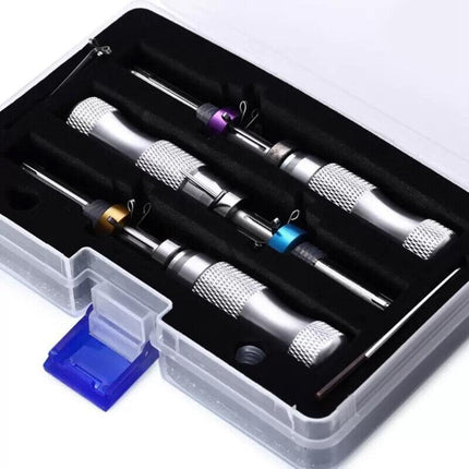 3X Tubular Locksmith Lock Tool Equipment 7.00MM 7.5MM 7.8MM Steel Set Safe Box - Aimall