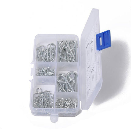 100PCS R Clips Pin Heavey Duty Hitch Zinc Plated Assortment Tractor New AU Stock - Aimall