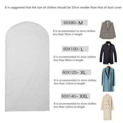 New Dustproof Storage Bag Garment Dress Cover Suit Clothes Coat Jacket Protector - Aimall