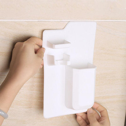 1PC Space Toothbrush Holder Shower Organizer Silicone Bathroom Storage Razor AU - Aimall