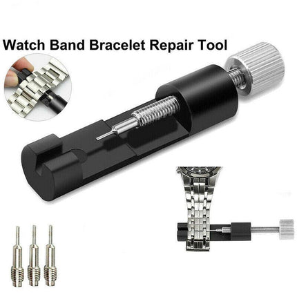 Metal Adjustable Watch Band Bracelet Repair Tool Link Pin Remover 6 Replace Pins - Aimall