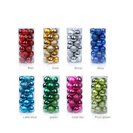24PCS/Pack Christmas Tree Xmas Balls Decorations Baubles Party Wedding Ornament - Aimall