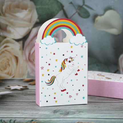 20PCS Paper Unicorn Bag Treat Gift Loot Bag Candy Box Kids Birthday Party Favour - Aimall
