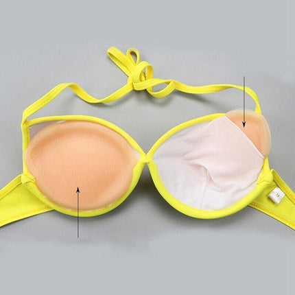 Triangle Push-up Silicone Bra Inserts Breasts Pad Bikini Bra Cleavage Enhancers - Aimall