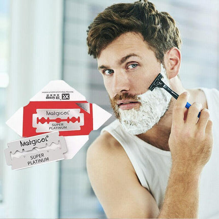 10-200 PCS Super Platinum Ultra Sharp Double Edge Cut Throat Razor Barber Blades - Aimall