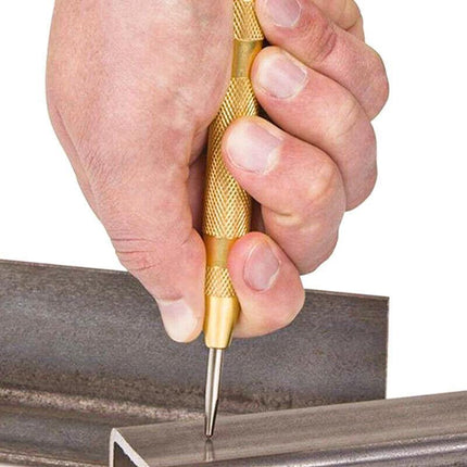 125MM Heavy Duty Automatic Centre Punch Brass Bodied Spring Loaded Auto Punch AU - Aimall