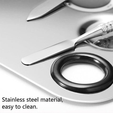 Stainless Steel Cosmetic Face Makeup Palette Spatula Foundation Mixing Tool - Aimall