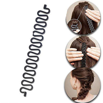 Fish Bone Hair Braiding French Braid Tool Roller Magic Twist Styling Bun Maker - Aimall