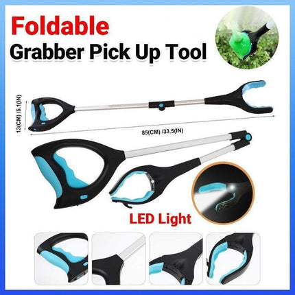 85*13CM LED Foldable & Extendable Pick Up Grabber Reacher Stick Reaching - Aimall