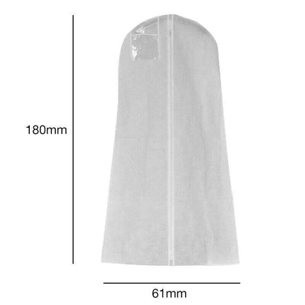 White Extra Large Wedding Dress Bridal Gown Garment Breathable Cover Storage Bag - Aimall