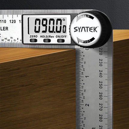 200MM Digital Angle Finder Ruler Protractor Measure Meter Stainless Steel 0-360° - Aimall