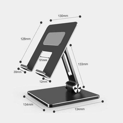 Aluminum Alloy Tablet Phone Holder Desk Stand Bracket Foldable For iPad Pro 12.9 - Aimall