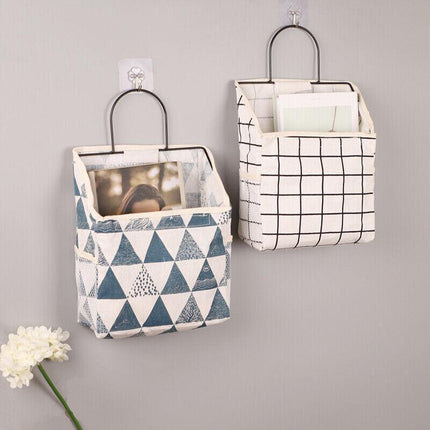 Wall Hanging Storage Bag Home Wardrobe Organiser Pouch Book Holder Phone Pocket - Aimall