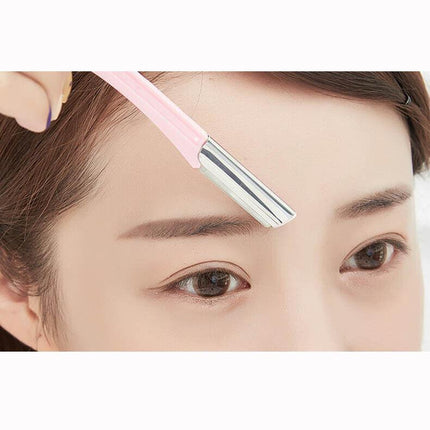Eyebrow shaving kit folding 3 pieces for women learning eyebrow shaving makeup - Aimall