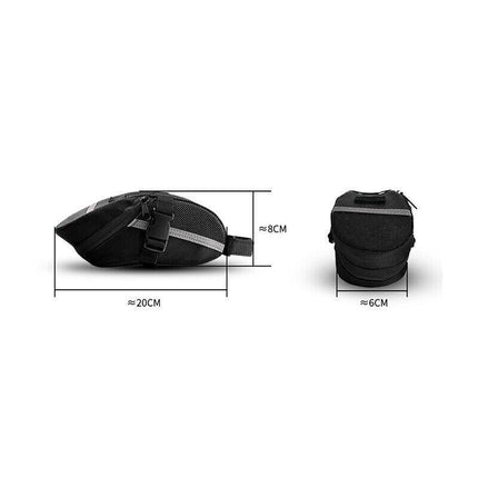 Outdoor Bike Saddle Bag Cycling Seat Storage Waterproof Bicycle Tail Rear Pouch - Aimall