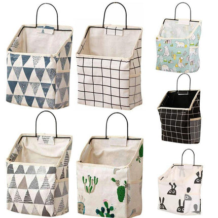 Wall Hanging Storage Bag Home Wardrobe Organiser Pouch Book Holder Phone Pocket - Aimall