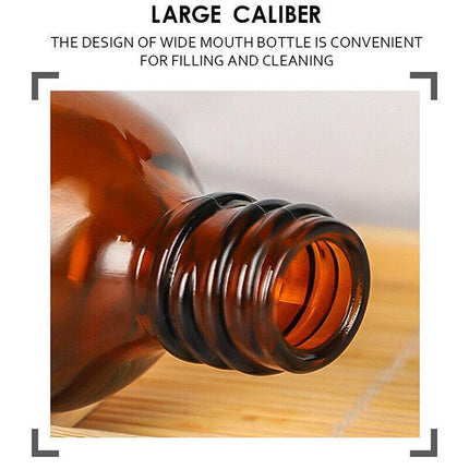 30-100ml Amber Glass Essential Oil Spray Roller Bottles Mist Sprayer Containers - Aimall