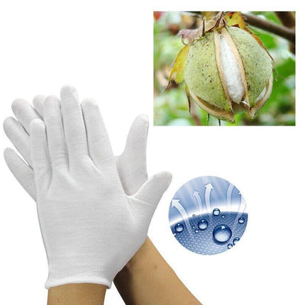 6 Pairs Handling Work Hands Protector Soft Costume Jewellery Cotton White Gloves - Aimall