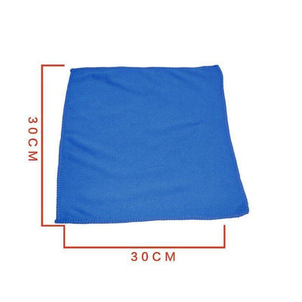50PCS Blue Microfibre Cloths Car Cleaning Cloth Detailing Towels Washing Duster - Aimall
