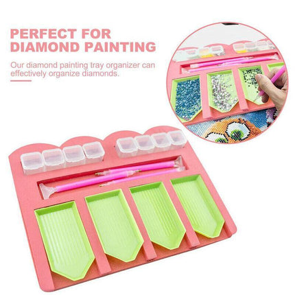 Diamond Painting Tray Organizer Holder Kit Drill Pens Tools Accessories DIY AU - Aimall