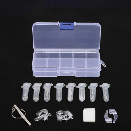 Eyeglass Sun Glasses Optical Repair Tool Screw Nut Nose Pad Assortment Set Kit - Aimall