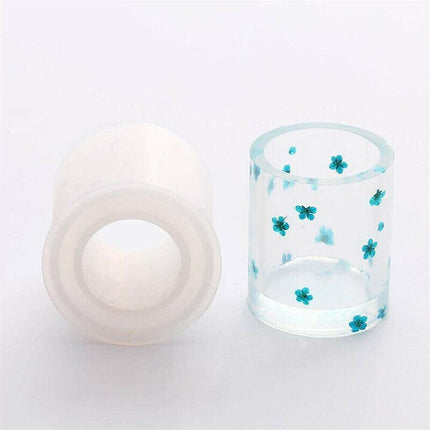 Silicone Mold Resin Epoxy Crystal Crafts Making Brush Pot Pen Holder Mould DIYAU - Aimall