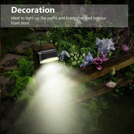 Solar LED Deck Lights Path Garden Patio Pathway Stairs Step Fence Lamp Outdoor - Aimall