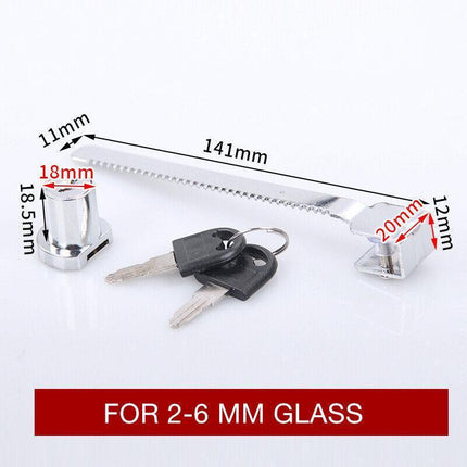 Sliding Window Glass Cabinet Lock Glass Door Lock Cabinet Display With Key AU - Aimall