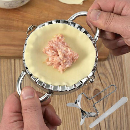 10 Dumpling Maker Stainless Steel Dough Press Pie Ravioli Making Mold Mould Tool - Aimall