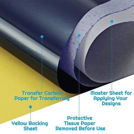 40X Tattoo Stencil Transfer Paper Spirit Thermal Carbon Tracing Copier Supplies - Aimall