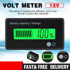 LCD 12V-48V Battery Capacity Indicator Voltage Voltmeter Monitor Meter Caravan - Aimall