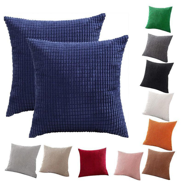 45x45 Plain Solid Colour Cushion Cover Decorative Pillow Case Home Multicoloured - Aimall