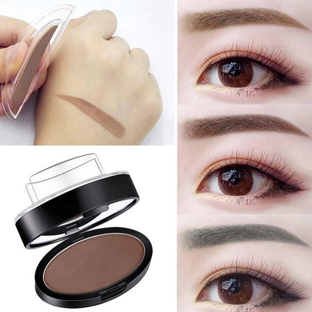 Cosmetic Definition Natural Shape Eyebrow Shadow Stamp Waterproof Brow Dye Kit - Aimall