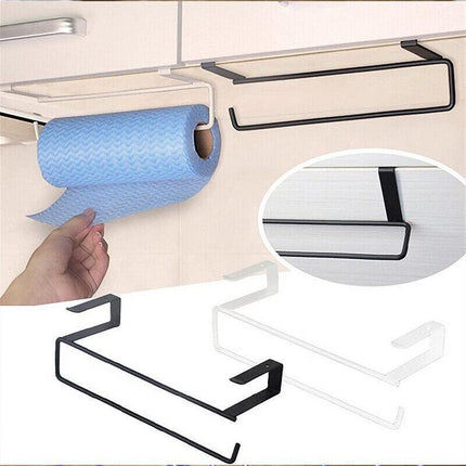 Paper Towel Holder Hanger Rack Under Cabinet Roll Cup Kitchen Shelf Organizer - Aimall