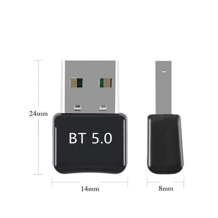Bluetooth V5.0 Wireless USB Mini Dongle Adapter For Windows Laptop PC Universal - Aimall