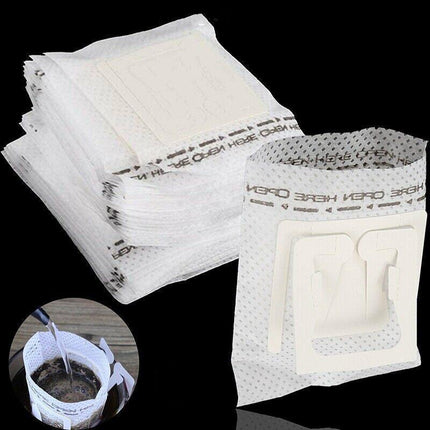 50 x Portable Handing Ear Drip Coffee Filter Paper Bag for Travel Home Office AU - Aimall