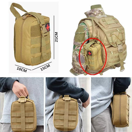 Tactical MOLLE Rip Away EMT IFAK Medical Pouch First Aid Kit Utility Bag AU Send - Aimall