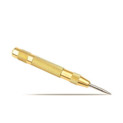 125MM Heavy Duty Automatic Centre Punch Brass Bodied Spring Loaded Auto Punch AU - Aimall