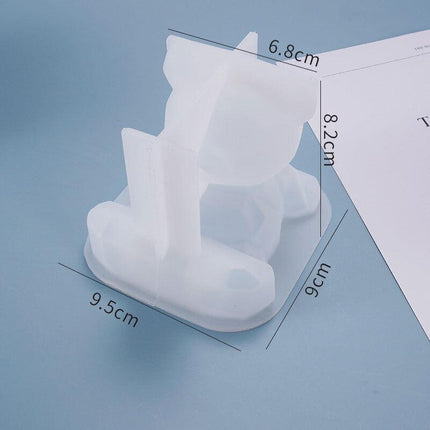 Bear Phone Holder Silicone Epoxy Resin Casting Mold DIY Furnish Ornament Mould A - Aimall