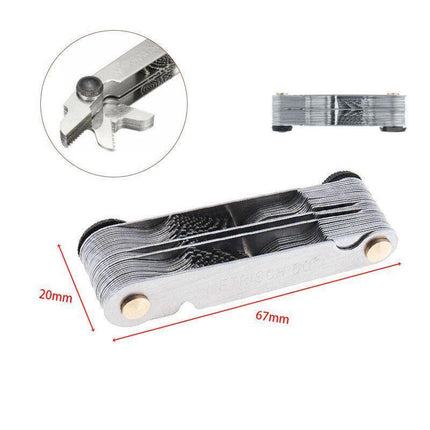 52 Blades Screw Gauge Thread Pitch Gage 60° Metric 55° Whit Worth Lock Up Device - Aimall