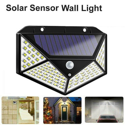 100 LED Motion Solar Light Sensor Wall Lights Outdoor Security Safety Home Lamp - Aimall